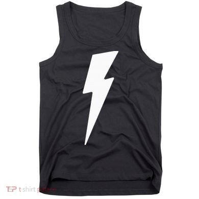Simple Lightning Bolt In White Thunder Bolt Tank Top