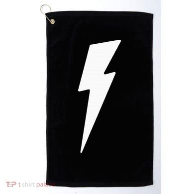 Simple Lightning Bolt In White Thunder Bolt Golf Towel