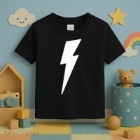 Simple Lightning Bolt In White Thunder Bolt Toddler T-Shirt thumb 3