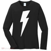 Simple Lightning Bolt In White Thunder Bolt Women's Long Sleeve Shirt thumb 0