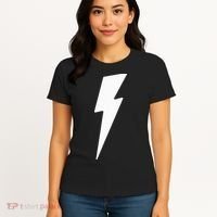 Simple Lightning Bolt In White Thunder Bolt Women's T-Shirt thumb 4