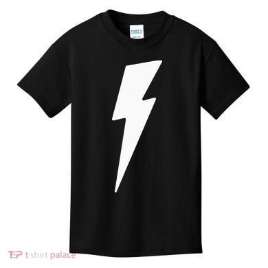 Simple Lightning Bolt In White Thunder Bolt Kids T-Shirt