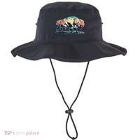 Sunset Landscape Buffalo Gift Bucket Hat thumb 0
