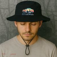 Sunset Landscape Buffalo Gift Bucket Hat thumb 2