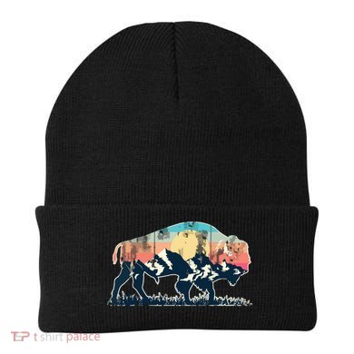 Sunset Landscape Buffalo Gift Beanie