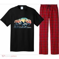 Sunset Landscape Buffalo Gift Pajama Set thumb 0