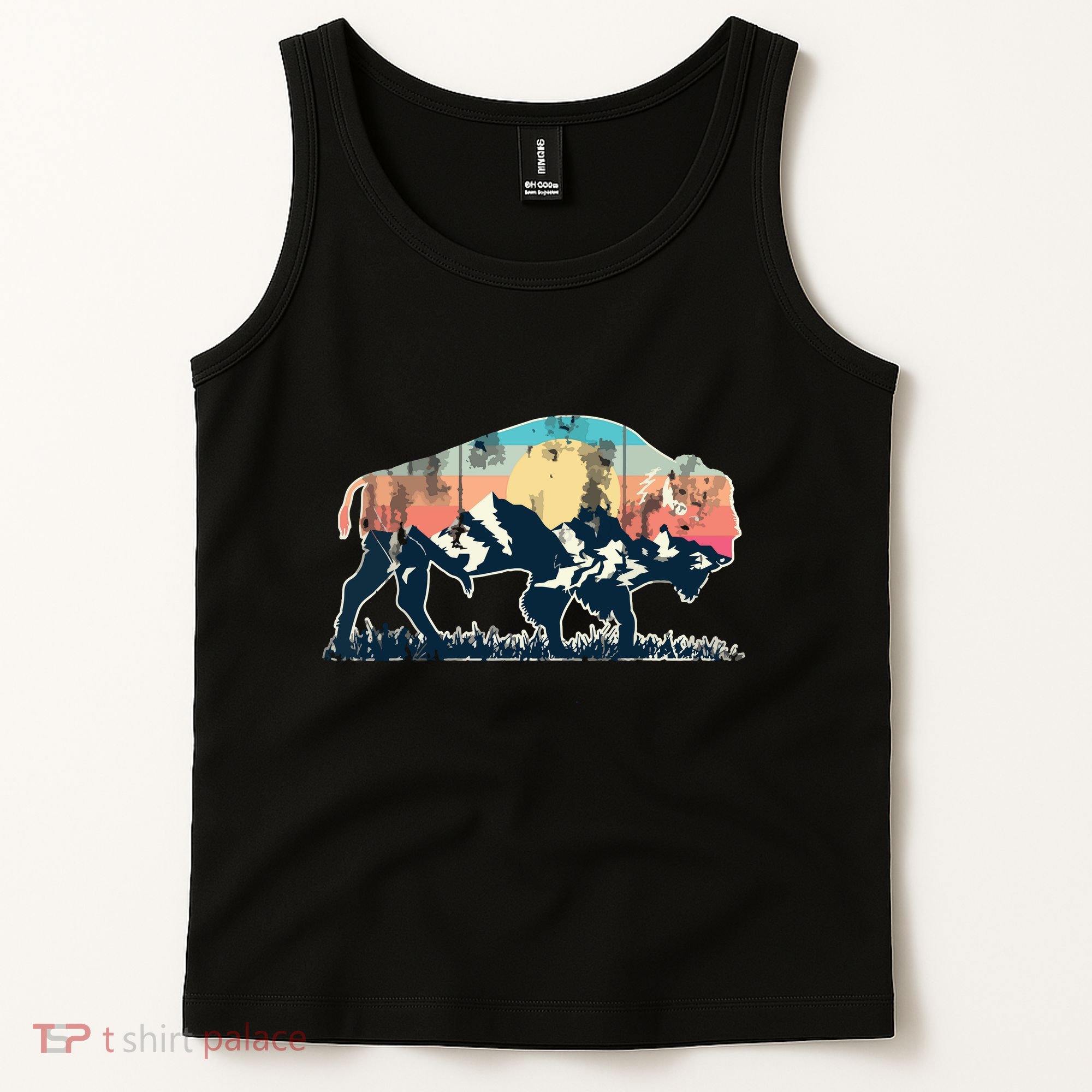 Sunset Landscape Buffalo Gift Tank Top
