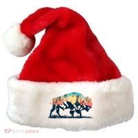 Sunset Landscape Buffalo Gift Santa Hat thumb 0