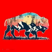 Sunset Landscape Buffalo Gift Santa Hat thumb 1
