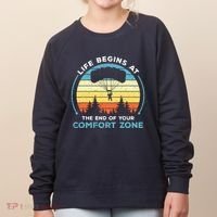 Skydiving Life Begins At The End Of Your Comfort Zone Gift Women's Sweatshirt thumb 0