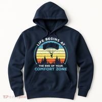 Skydiving Life Begins At The End Of Your Comfort Zone Gift Hoodie thumb 0