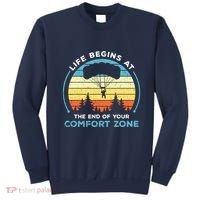 Skydiving Life Begins At The End Of Your Comfort Zone Gift Sweatshirt thumb 0