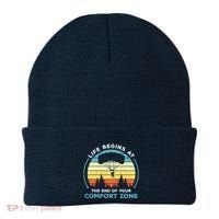 Skydiving Life Begins At The End Of Your Comfort Zone Gift Beanie thumb 0