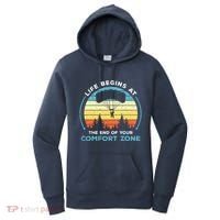 Skydiving Life Begins At The End Of Your Comfort Zone Gift Women's Hoodie thumb 0