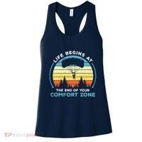 Skydiving Life Begins At The End Of Your Comfort Zone Gift Women's Tank Top thumb 0