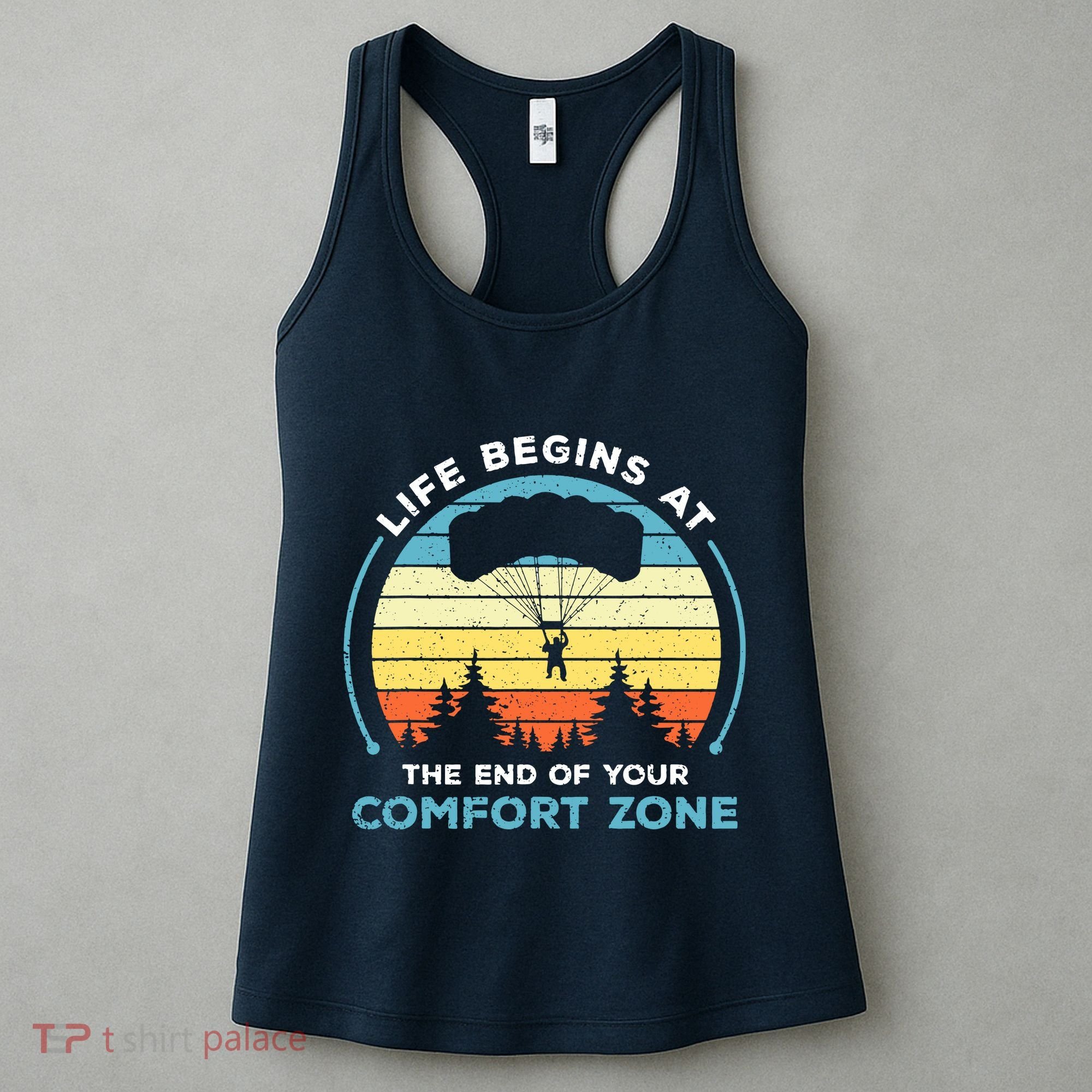 Skydiving Life Begins At The End Of Your Comfort Zone Gift Women's Tank Top