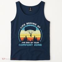 Skydiving Life Begins At The End Of Your Comfort Zone Gift Tank Top thumb 2
