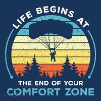 Skydiving Life Begins At The End Of Your Comfort Zone Gift Visor thumb 3