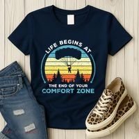 Skydiving Life Begins At The End Of Your Comfort Zone Gift Women's T-Shirt thumb 3