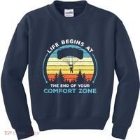 Skydiving Life Begins At The End Of Your Comfort Zone Gift Kids Sweatshirt thumb 0