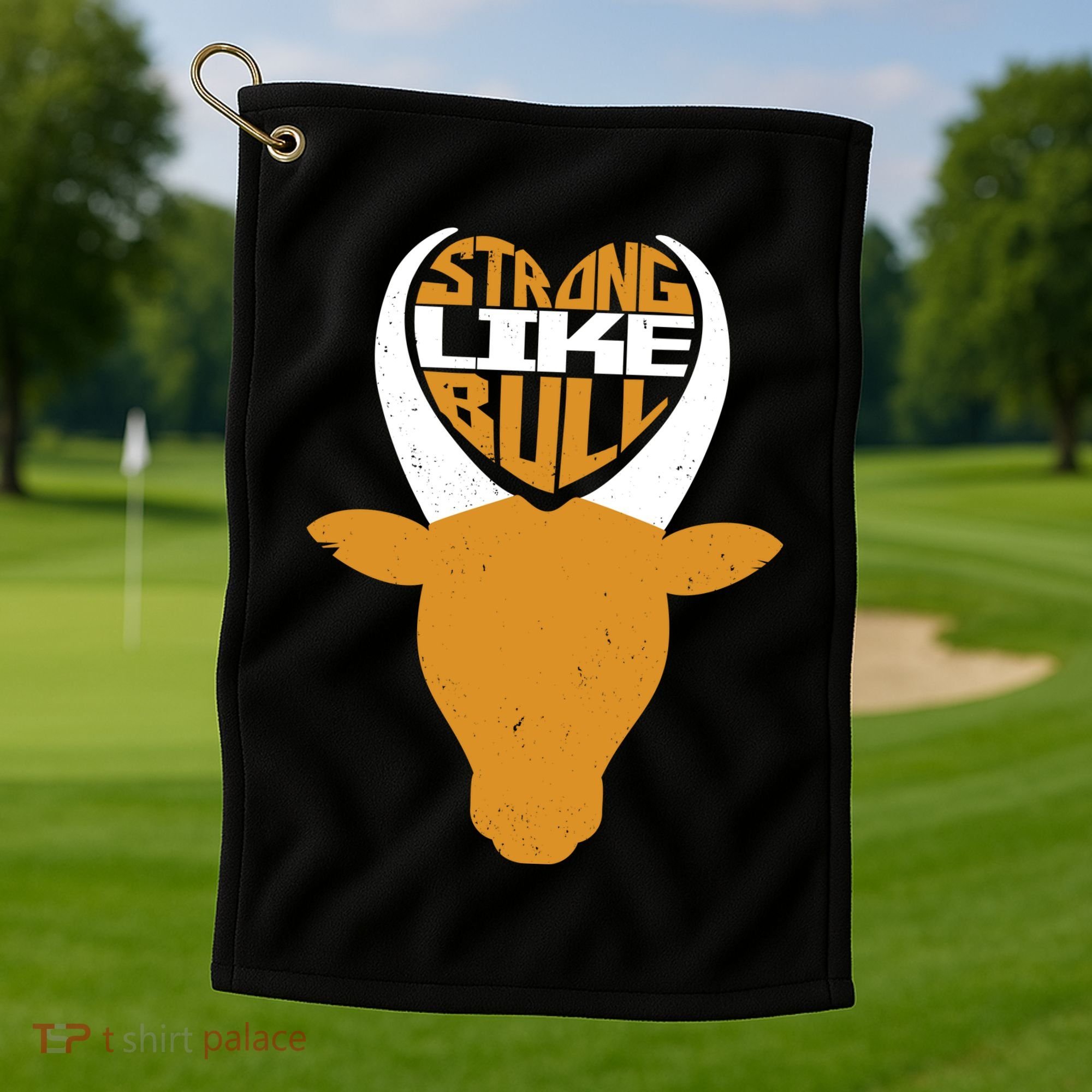 Strong Like Bull Golf Towel