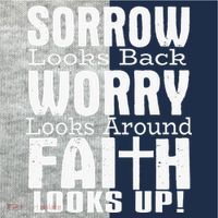 Sorrow Looks Back Worry Looks Around Faith Looks Up Kids Colorblock Raglan Jersey thumb 2