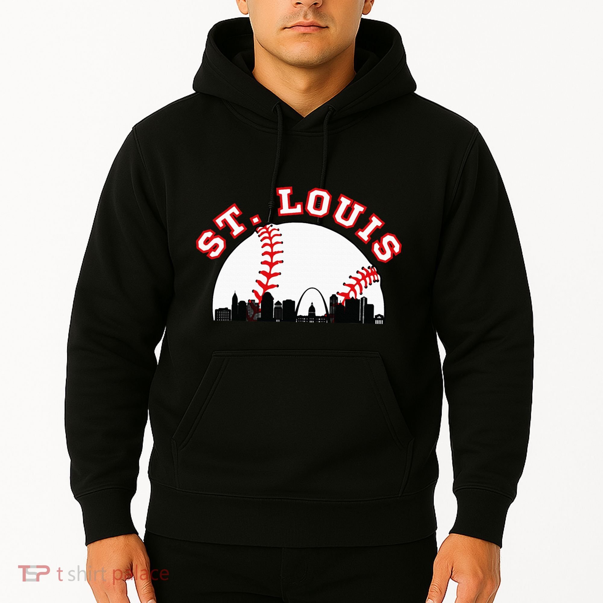 St. Louis Baseball St. Louis Mo Cityscape Stl Skyline Hoodie