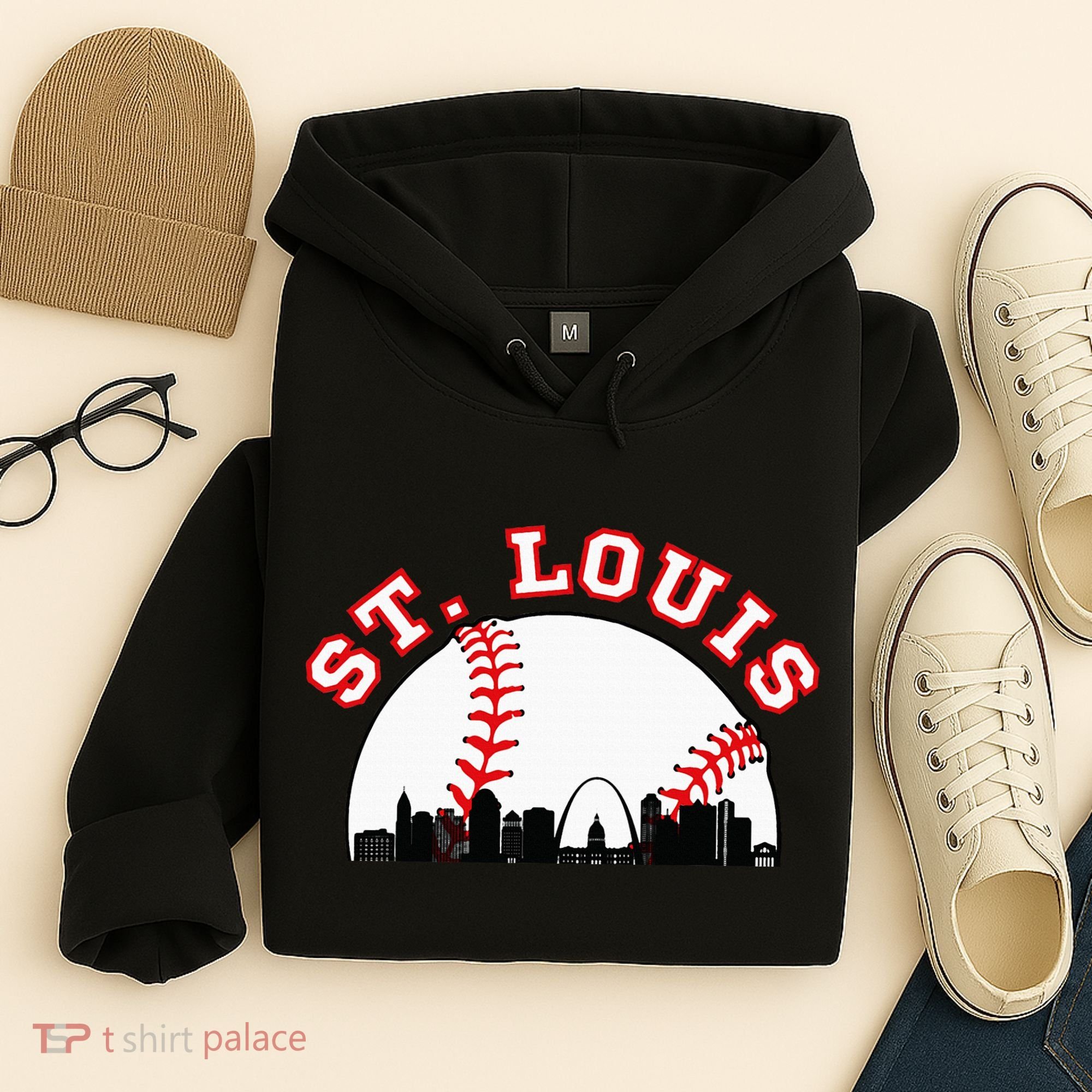 St. Louis Baseball St. Louis Mo Cityscape Stl Skyline Hoodie