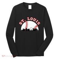 St. Louis Baseball St. Louis Mo Cityscape Stl Skyline Long Sleeve Shirt thumb 0