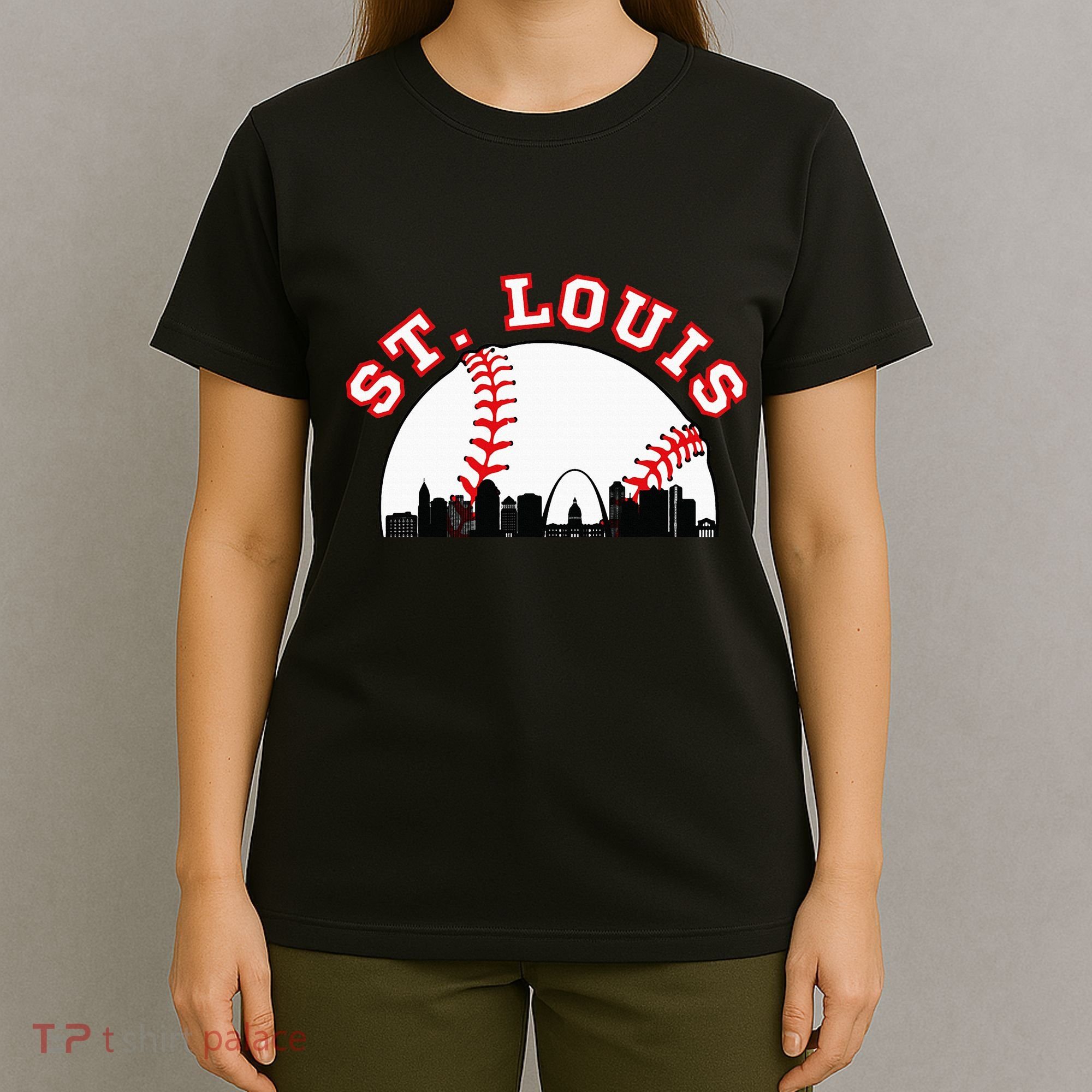 St. Louis Baseball St. Louis Mo Cityscape Stl Skyline T-Shirt