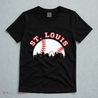 St. Louis Baseball St. Louis Mo Cityscape Stl Skyline T-Shirt thumb 5