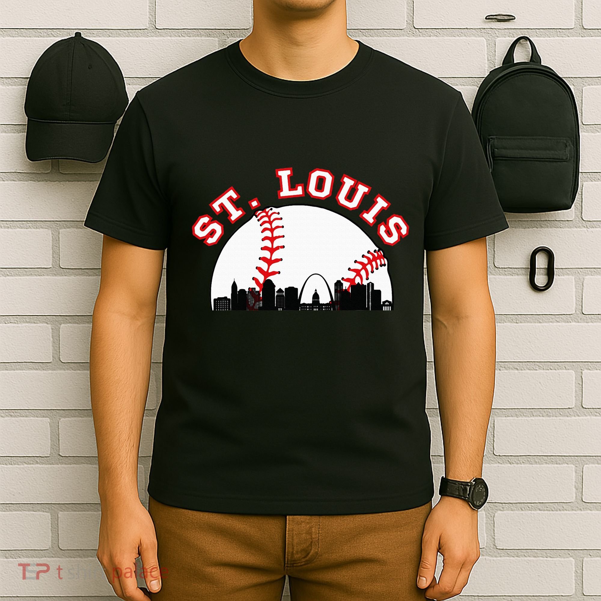 St. Louis Baseball St. Louis Mo Cityscape Stl Skyline T-Shirt