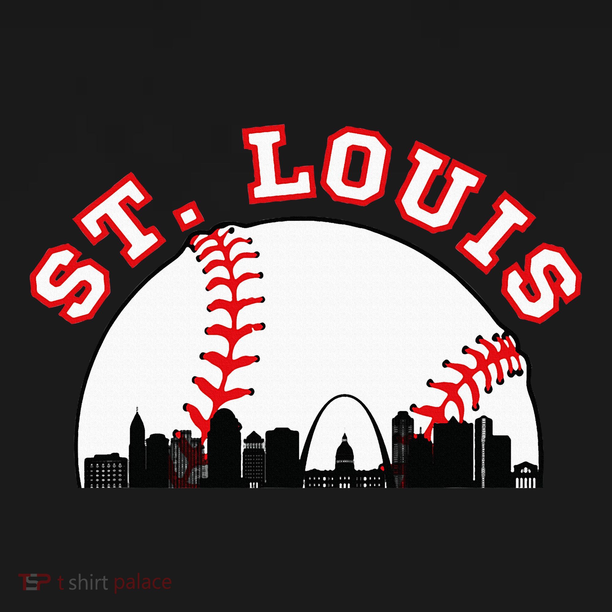 St. Louis Baseball St. Louis Mo Cityscape Stl Skyline T-Shirt
