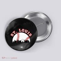 St. Louis Baseball St. Louis Mo Cityscape Stl Skyline Button thumb 0