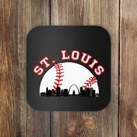 St. Louis Baseball St. Louis Mo Cityscape Stl Skyline Coaster thumb 0