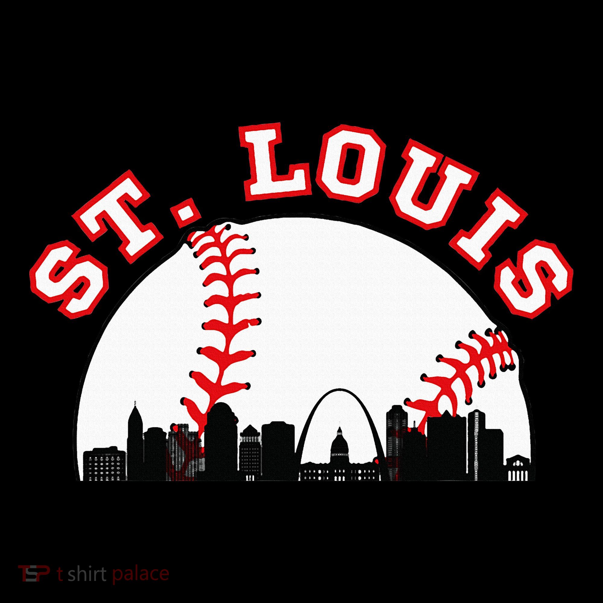 St. Louis Baseball St. Louis Mo Cityscape Stl Skyline Women's Hoodie