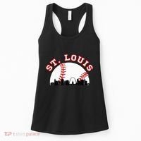 St. Louis Baseball St. Louis Mo Cityscape Stl Skyline Women's Tank Top thumb 0