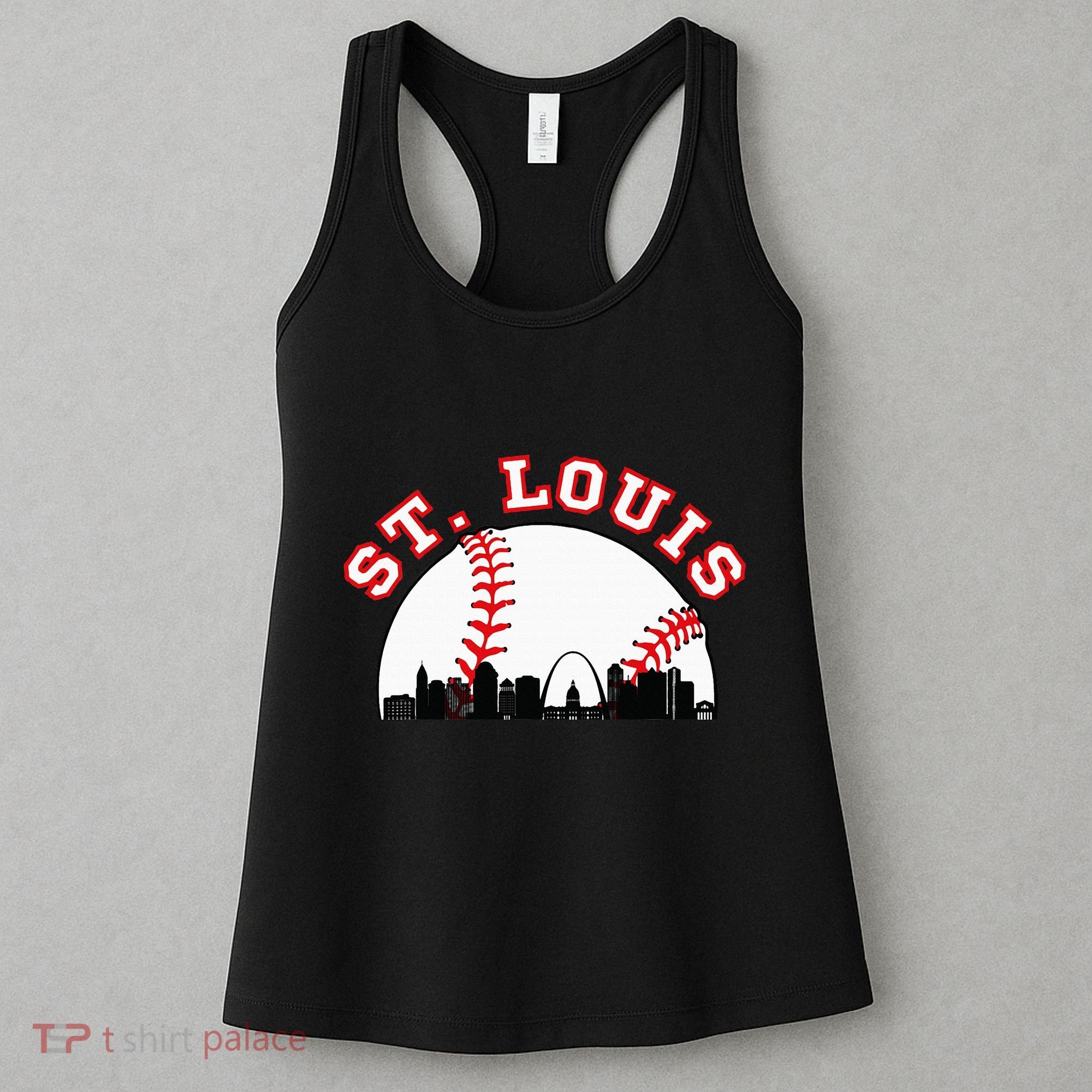 St. Louis Baseball St. Louis Mo Cityscape Stl Skyline Women's Tank Top