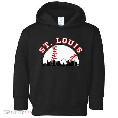 St. Louis Baseball St. Louis Mo Cityscape Stl Skyline Toddler Hoodie