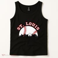 St. Louis Baseball St. Louis Mo Cityscape Stl Skyline Tank Top thumb 2