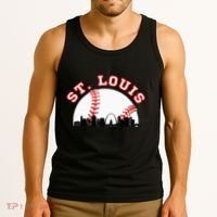 St. Louis Baseball St. Louis Mo Cityscape Stl Skyline Tank Top thumb 3