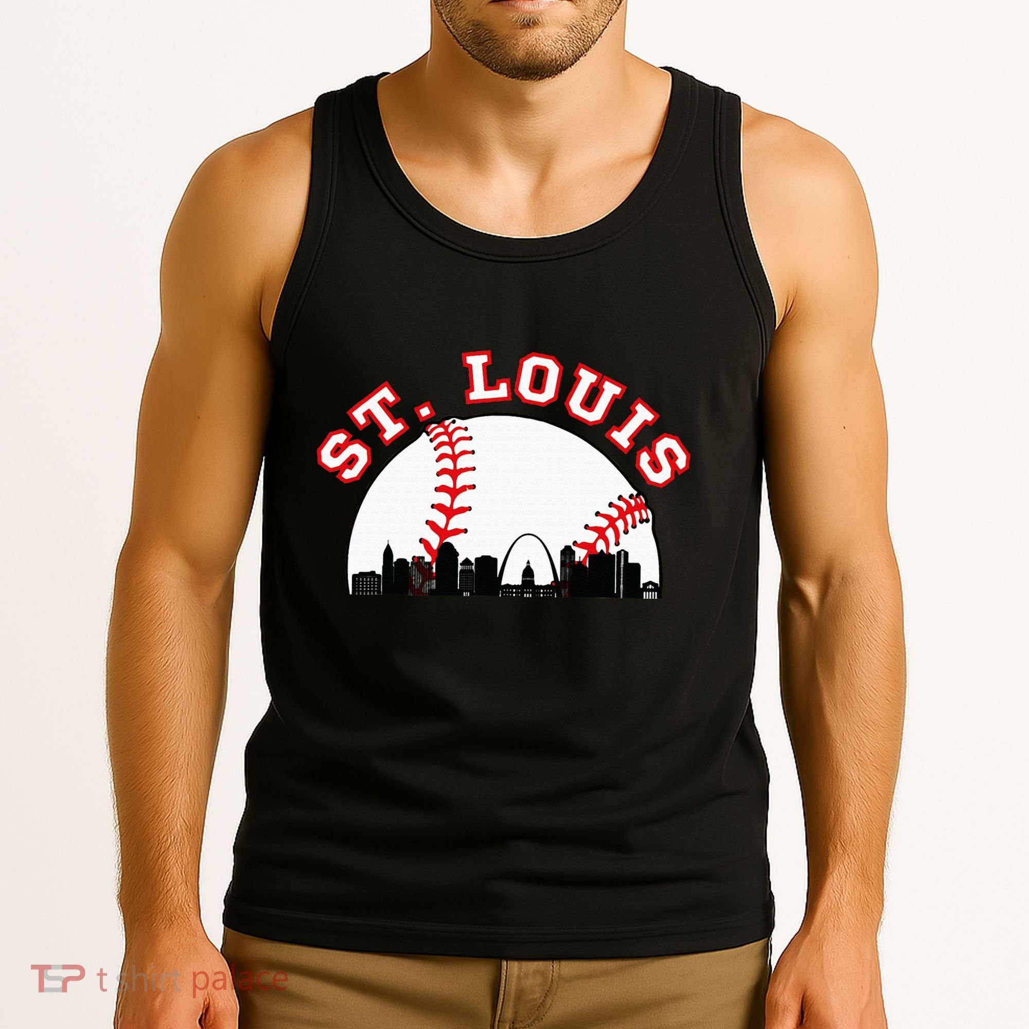 St. Louis Baseball St. Louis Mo Cityscape Stl Skyline Tank Top