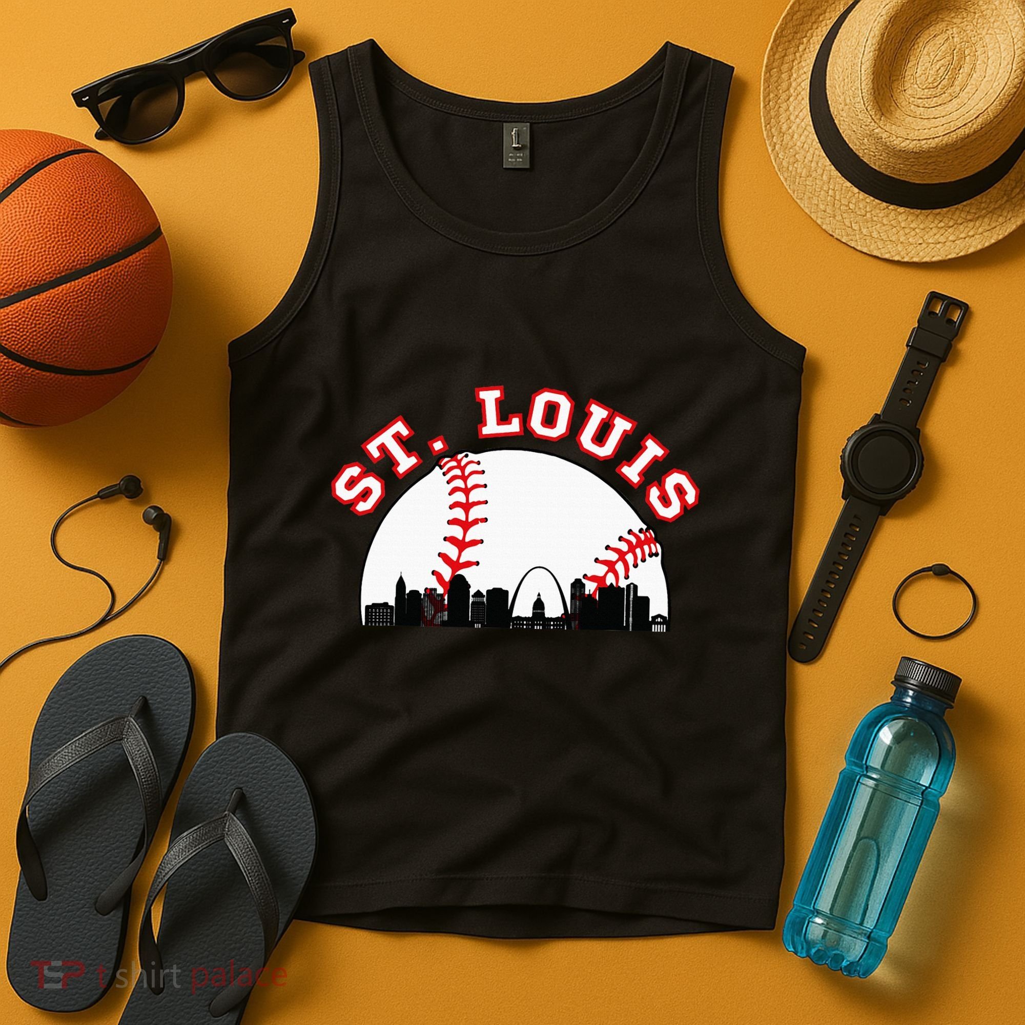 St. Louis Baseball St. Louis Mo Cityscape Stl Skyline Tank Top