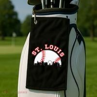 St. Louis Baseball St. Louis Mo Cityscape Stl Skyline Golf Towel thumb 2