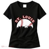 St. Louis Baseball St. Louis Mo Cityscape Stl Skyline Women's T-Shirt thumb 0