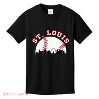 St. Louis Baseball St. Louis Mo Cityscape Stl Skyline Kids T-Shirt thumb 0