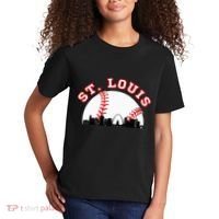 St. Louis Baseball St. Louis Mo Cityscape Stl Skyline Kids T-Shirt thumb 2