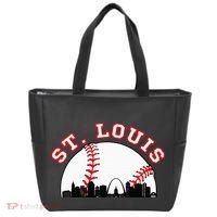 St. Louis Baseball St. Louis Mo Cityscape Stl Skyline Tote Bag thumb 0