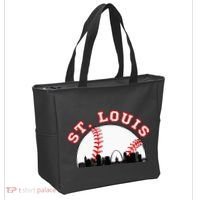 St. Louis Baseball St. Louis Mo Cityscape Stl Skyline Tote Bag thumb 2