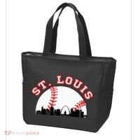 St. Louis Baseball St. Louis Mo Cityscape Stl Skyline Tote Bag thumb 3